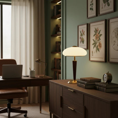 Mid-Century Wooden Table Lamp