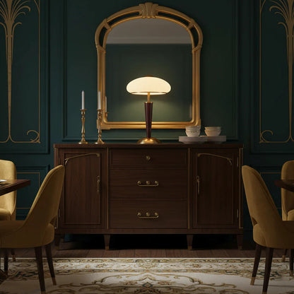 Mid-Century Wooden Table Lamp