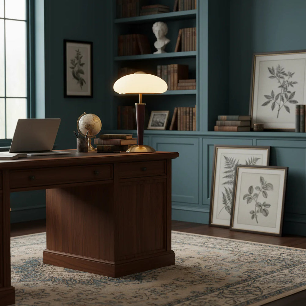 Mid-Century Wooden Table Lamp