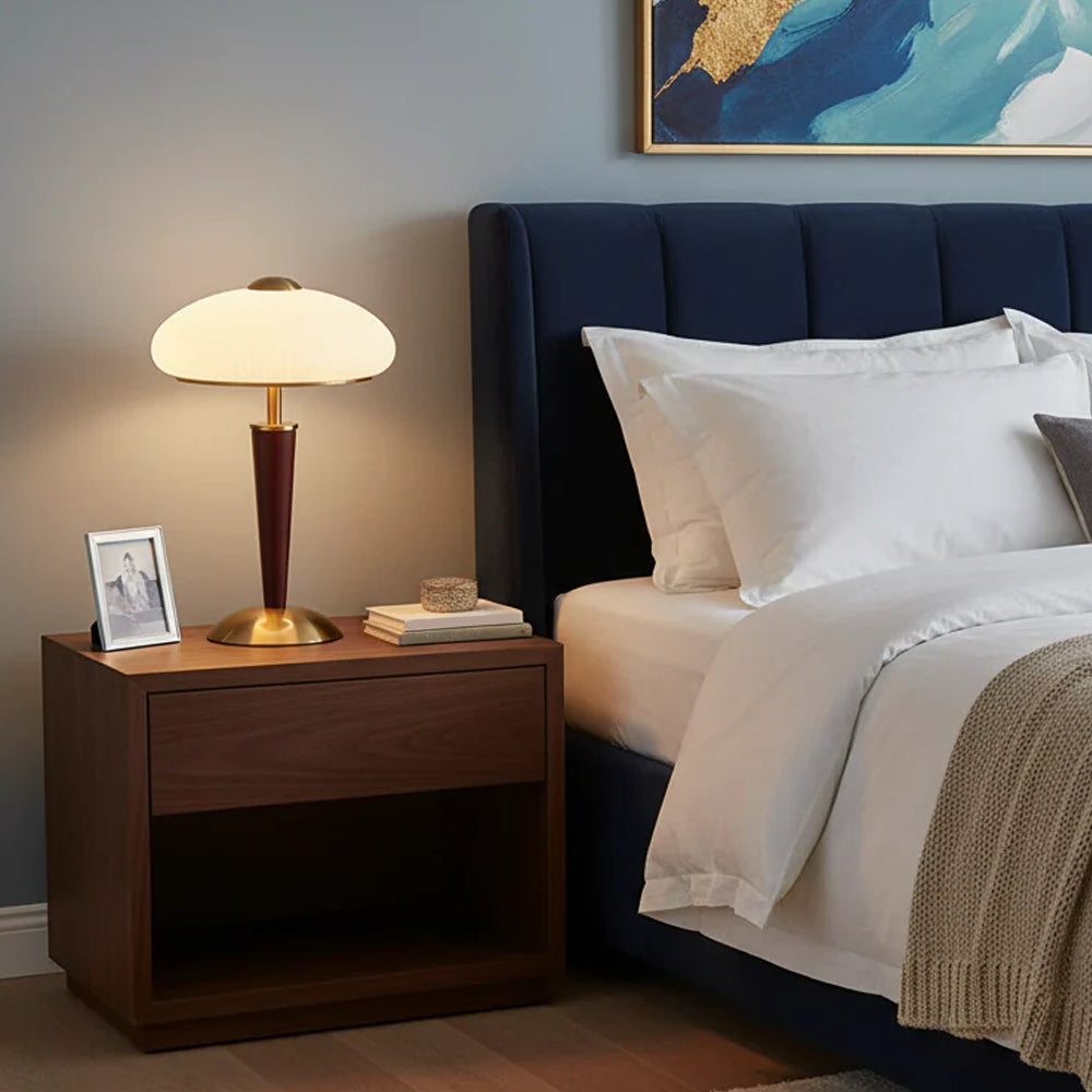 Mid-Century Wooden Table Lamp