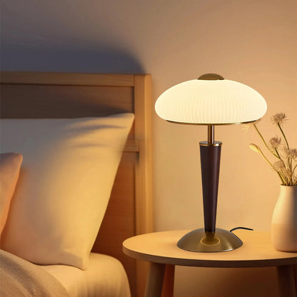 Mid-Century Wooden Table Lamp