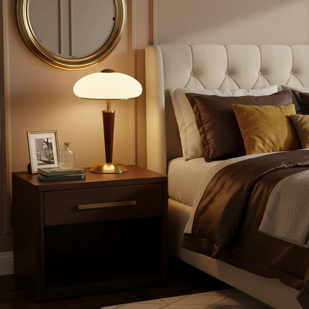 Mid-Century Wooden Table Lamp