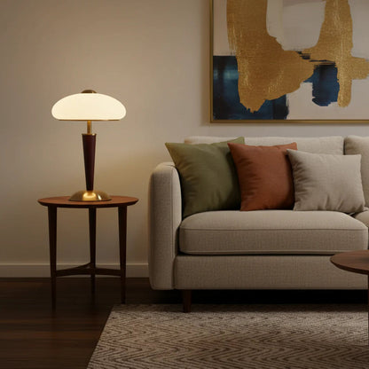 Mid-Century Wooden Table Lamp