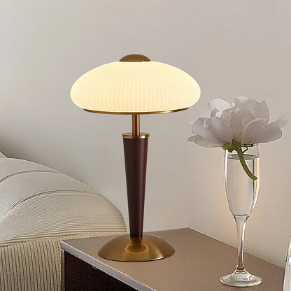 Mid-Century Wooden Table Lamp