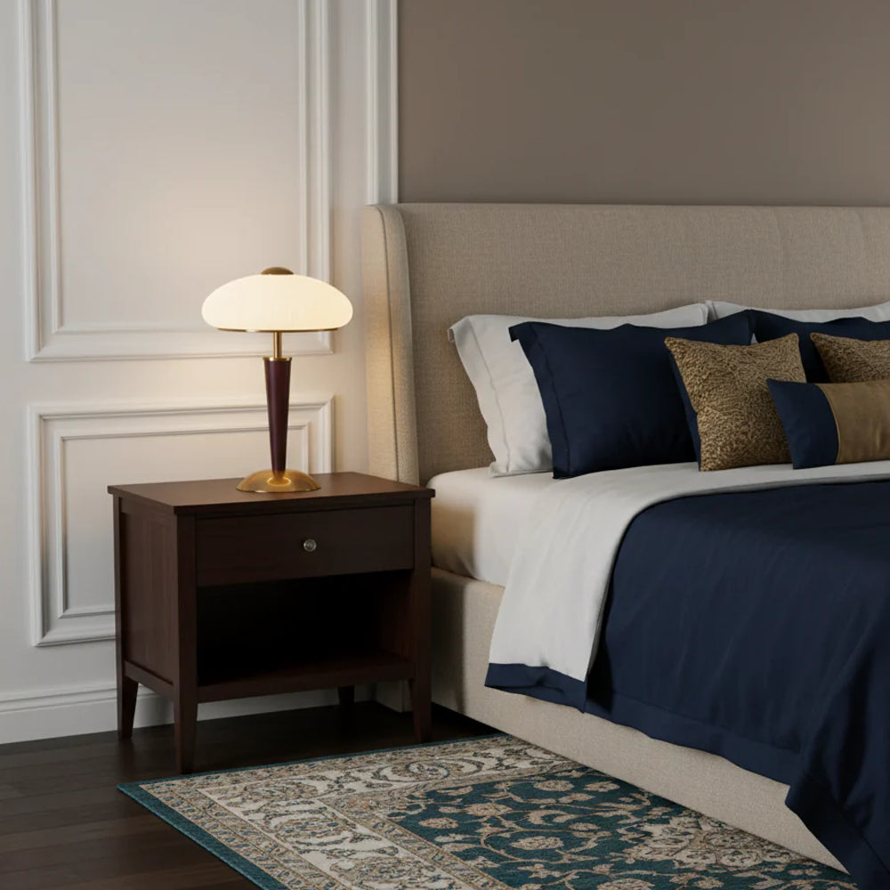 Mid-Century Wooden Table Lamp