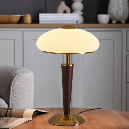 Mid-Century Wooden Table Lamp