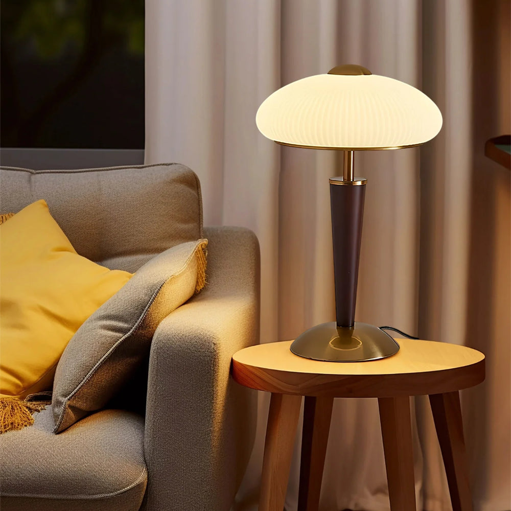 Mid-Century Wooden Table Lamp