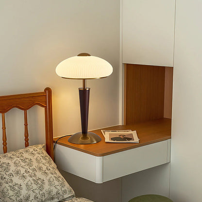 Mid-Century Wooden Table Lamp