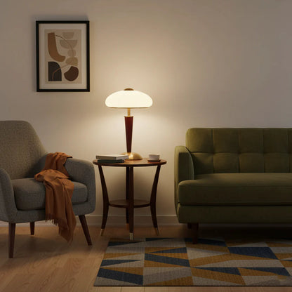 Mid-Century Wooden Table Lamp
