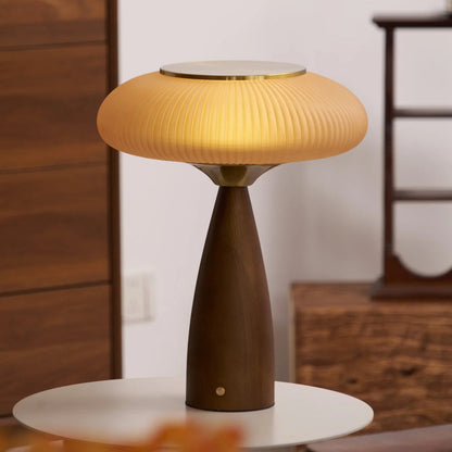 Rechargeable Vintage Wooden Table Lamp