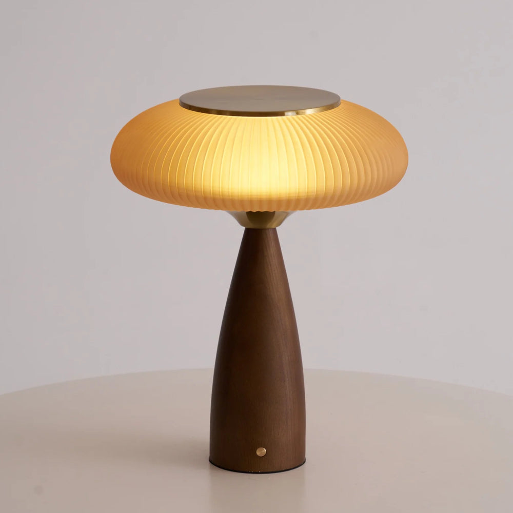 Vintage Wooden Rechargeable Table Lamp
