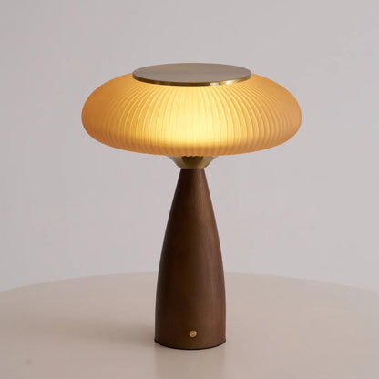 Vintage Wooden Rechargeable Table Lamp