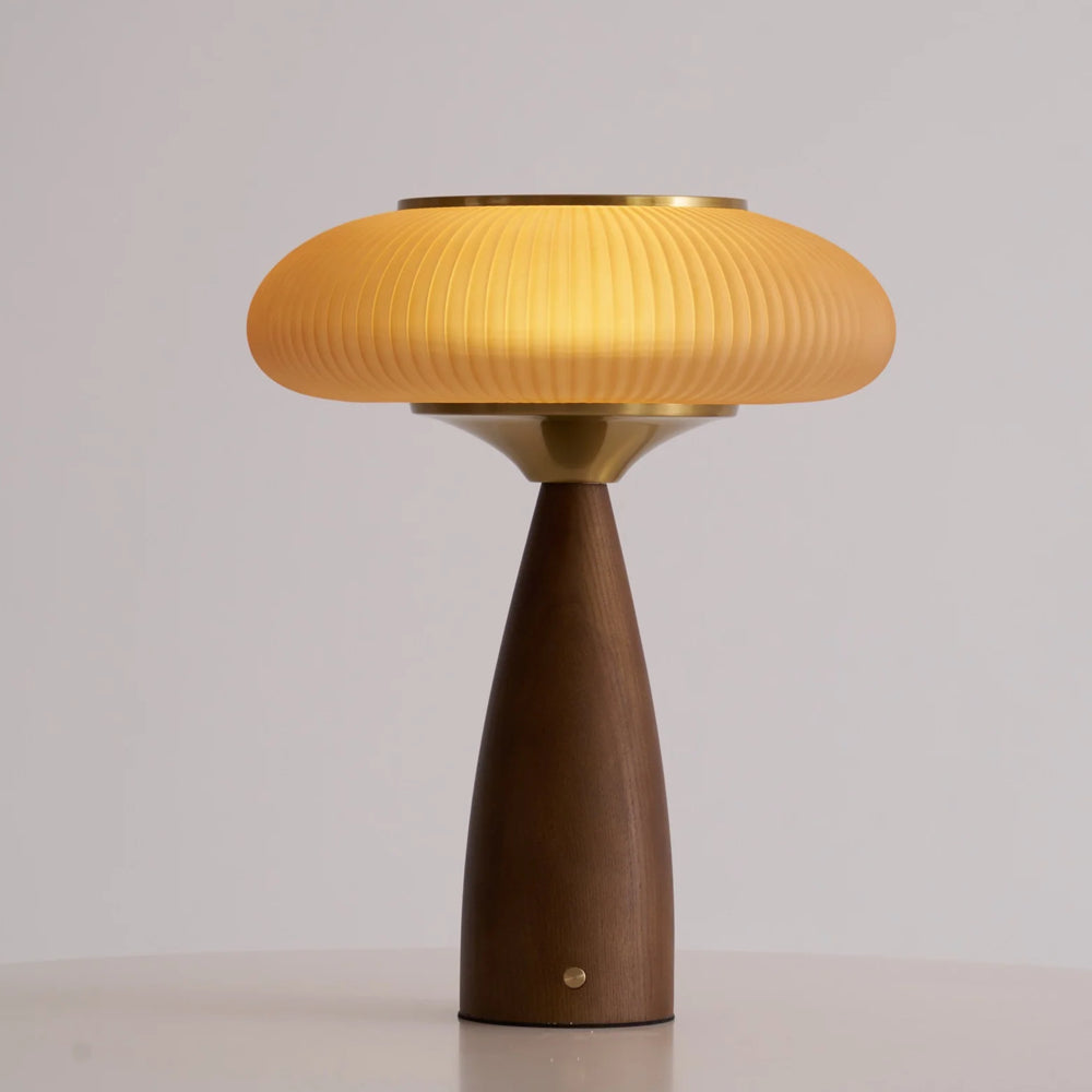 Vintage Wooden Rechargeable Table Lamp