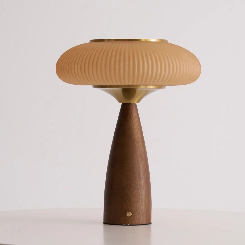 Vintage Wooden Rechargeable Table Lamp