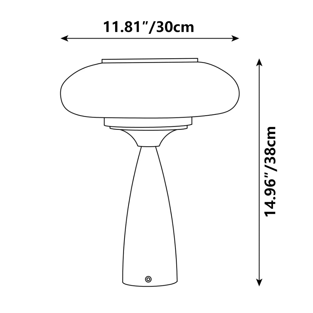 Vintage Wooden Rechargeable Table Lamp