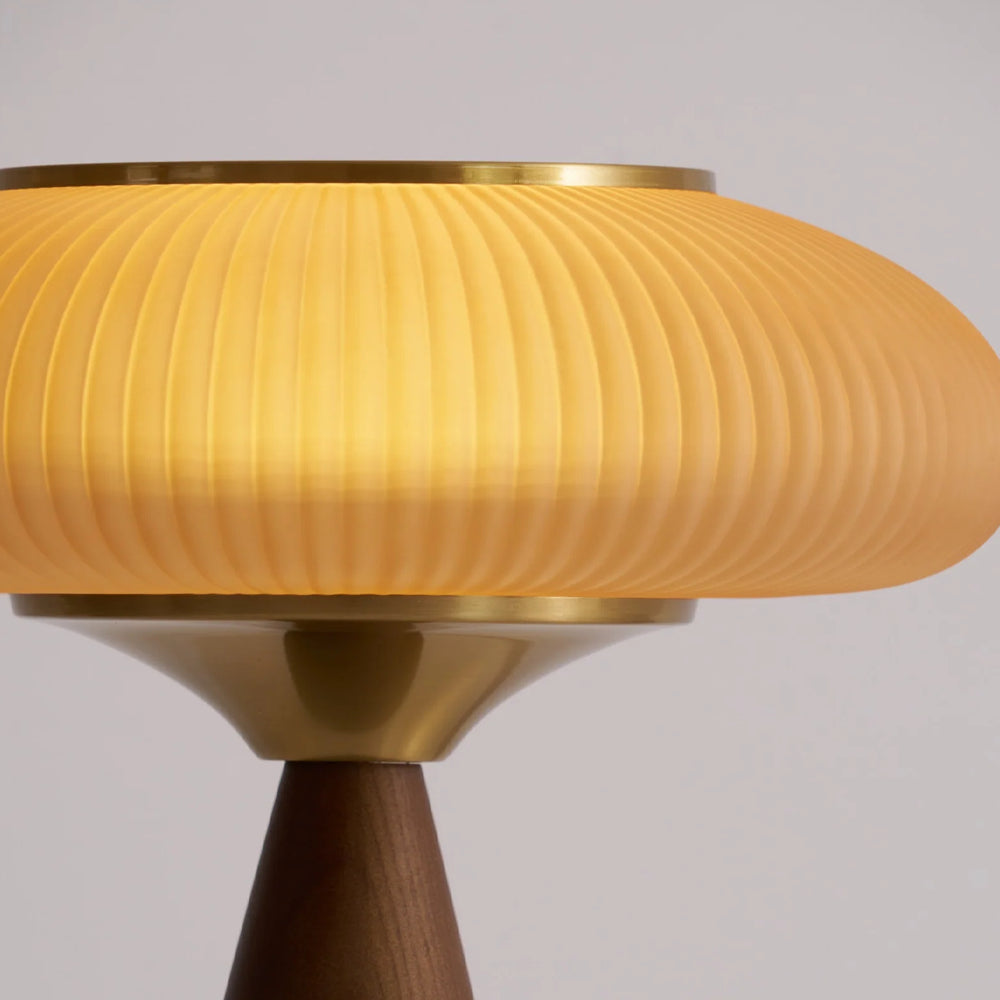 Vintage Wooden Rechargeable Table Lamp