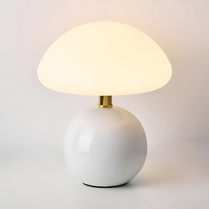 Mushroom Ceramic Table Lamp - Cream Finish