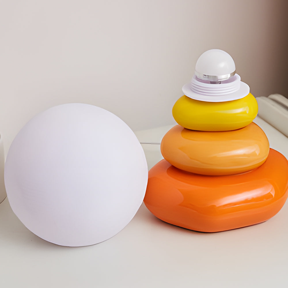 Layered Stone Ceramic Table Lamp