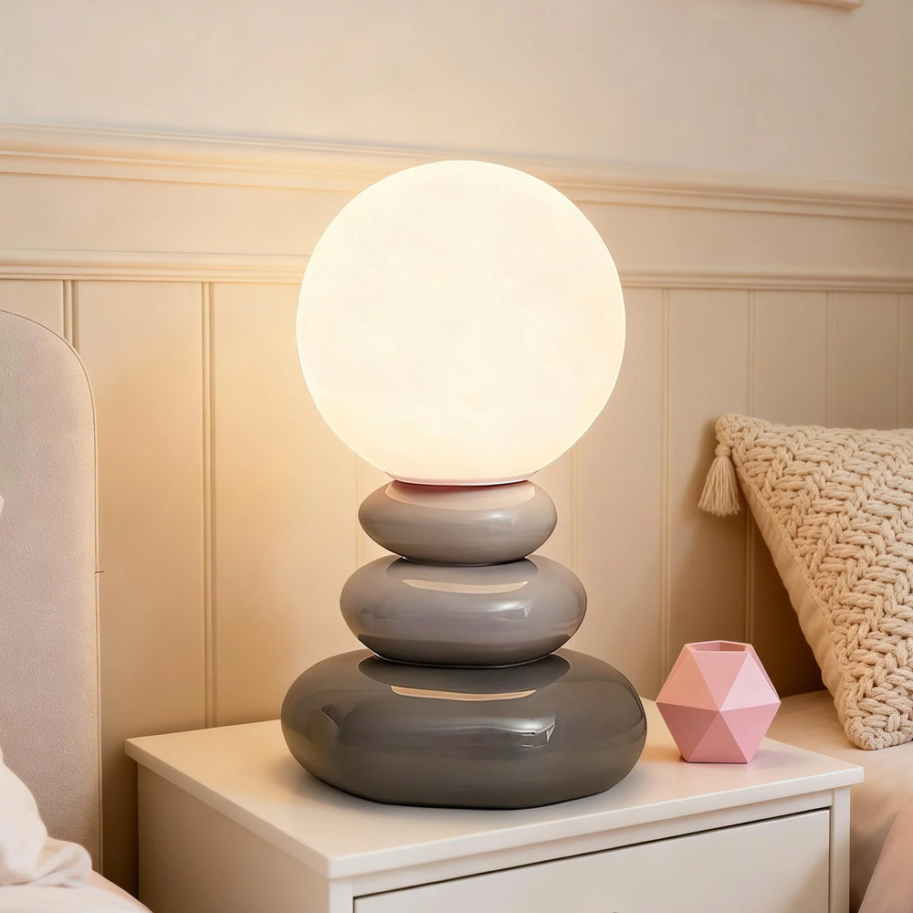 Layered Stone Ceramic Table Lamp