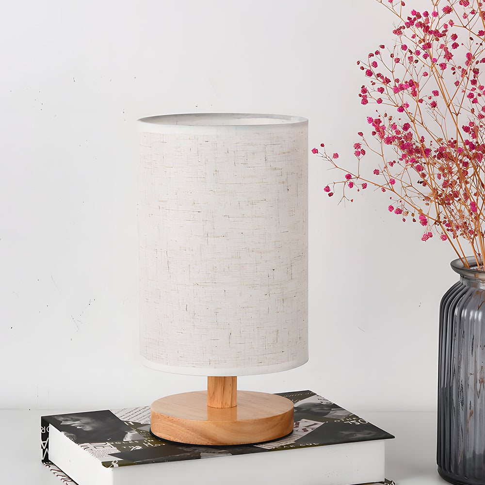 Nordic Fabric and Wood LED Table Lamp