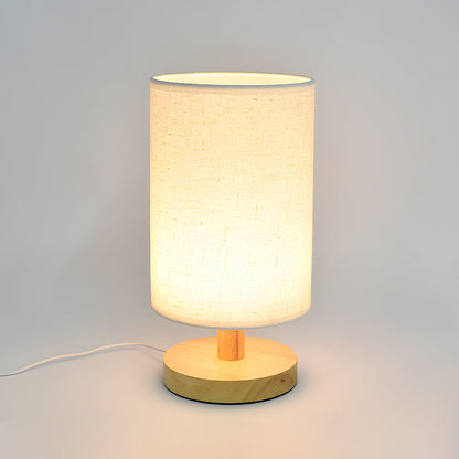 Nordic Fabric & Wood LED Table Lamp