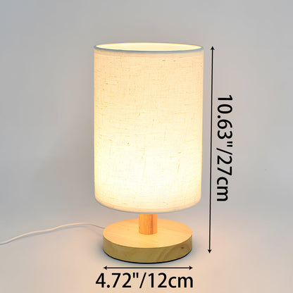 Nordic Fabric & Wood LED Table Lamp
