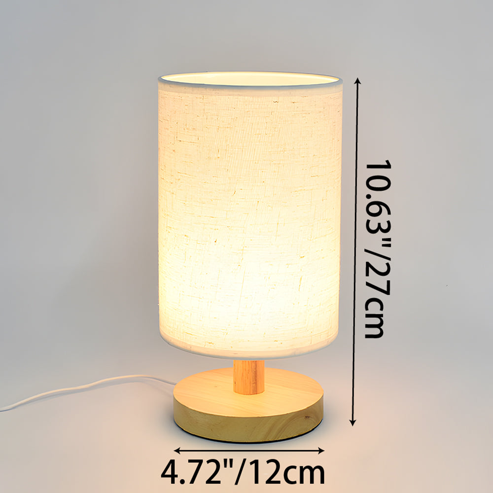 Nordic Fabric and Wood LED Table Lamp