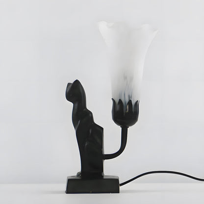 Tiffany-Style Cat Resin Table Lamp