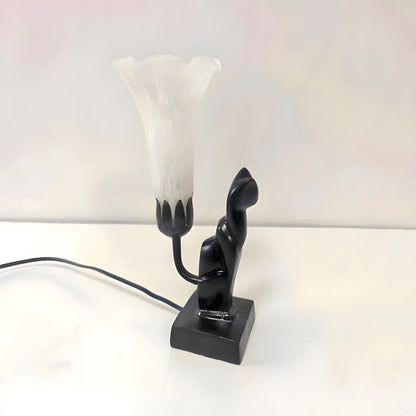 Tiffany-Style Cat Resin Table Lamp