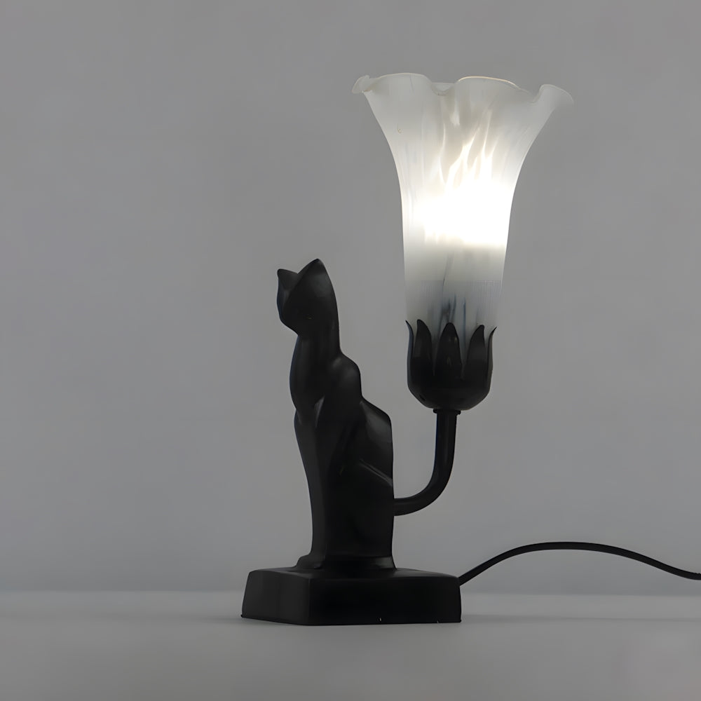 Tiffany-Style Cat Resin Table Lamp