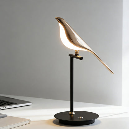 Golden Bird Sculptural Table Lamp