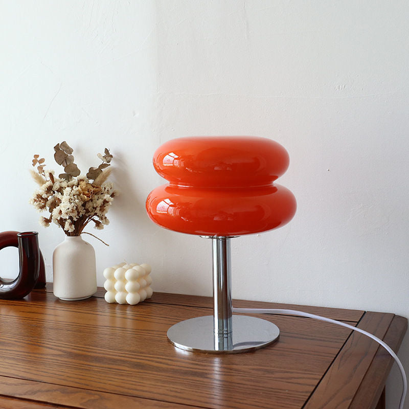 Italian Style Glass Table Lamp | Retro Modern Accent Lighting