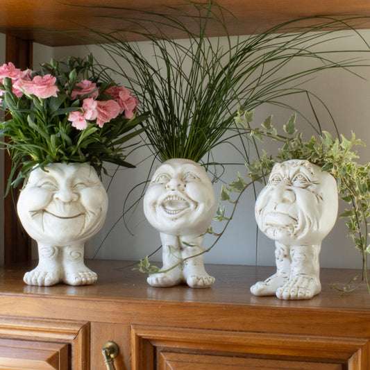 Face Head Planter Set