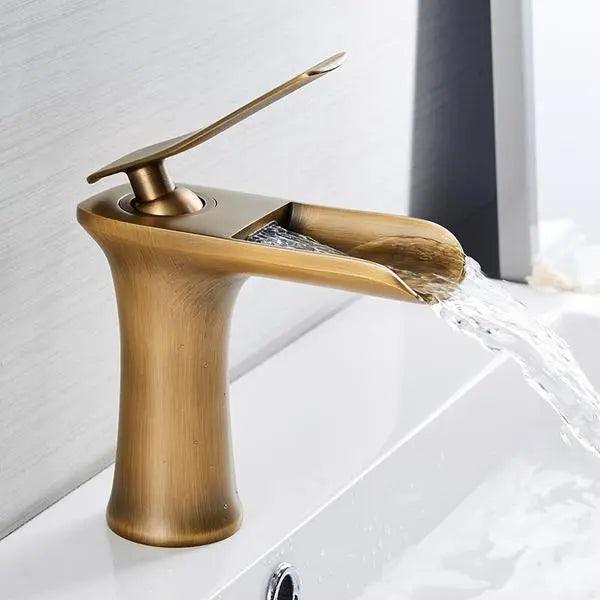 Mai - Single Handle Gold Bathroom Faucet BO-HA Vintage Gold Finish