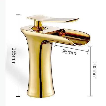 Mai - Single Handle Gold Bathroom Faucet BO-HA
