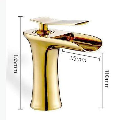 Mai - Single Handle Gold Bathroom Faucet BO-HA