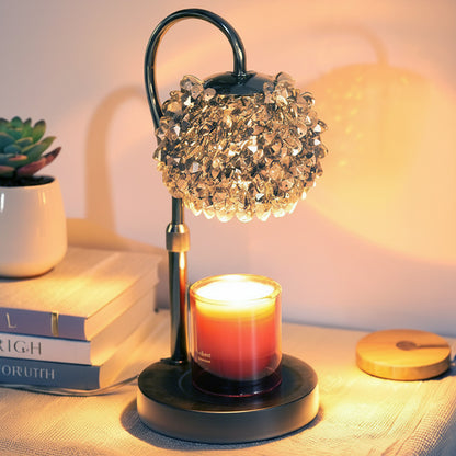 Crystal Shade Candle Warmer Lamp with Dimmer