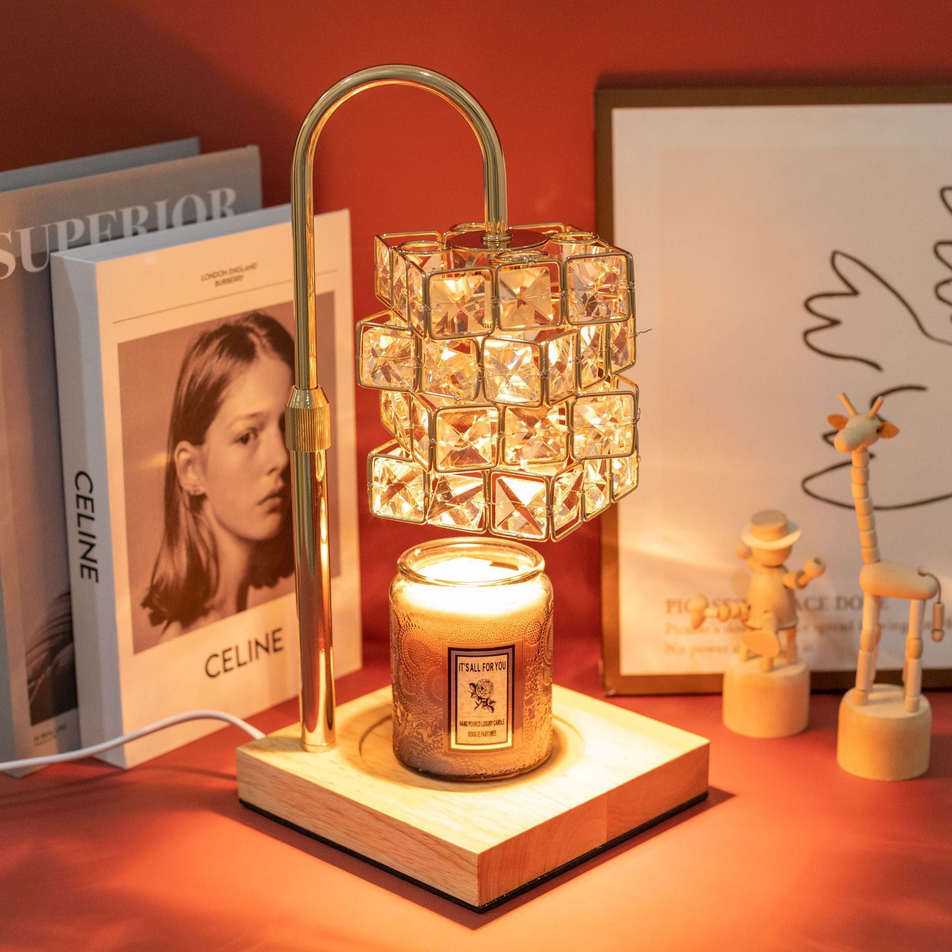 Crystal Arch Candle Warmer Lamp