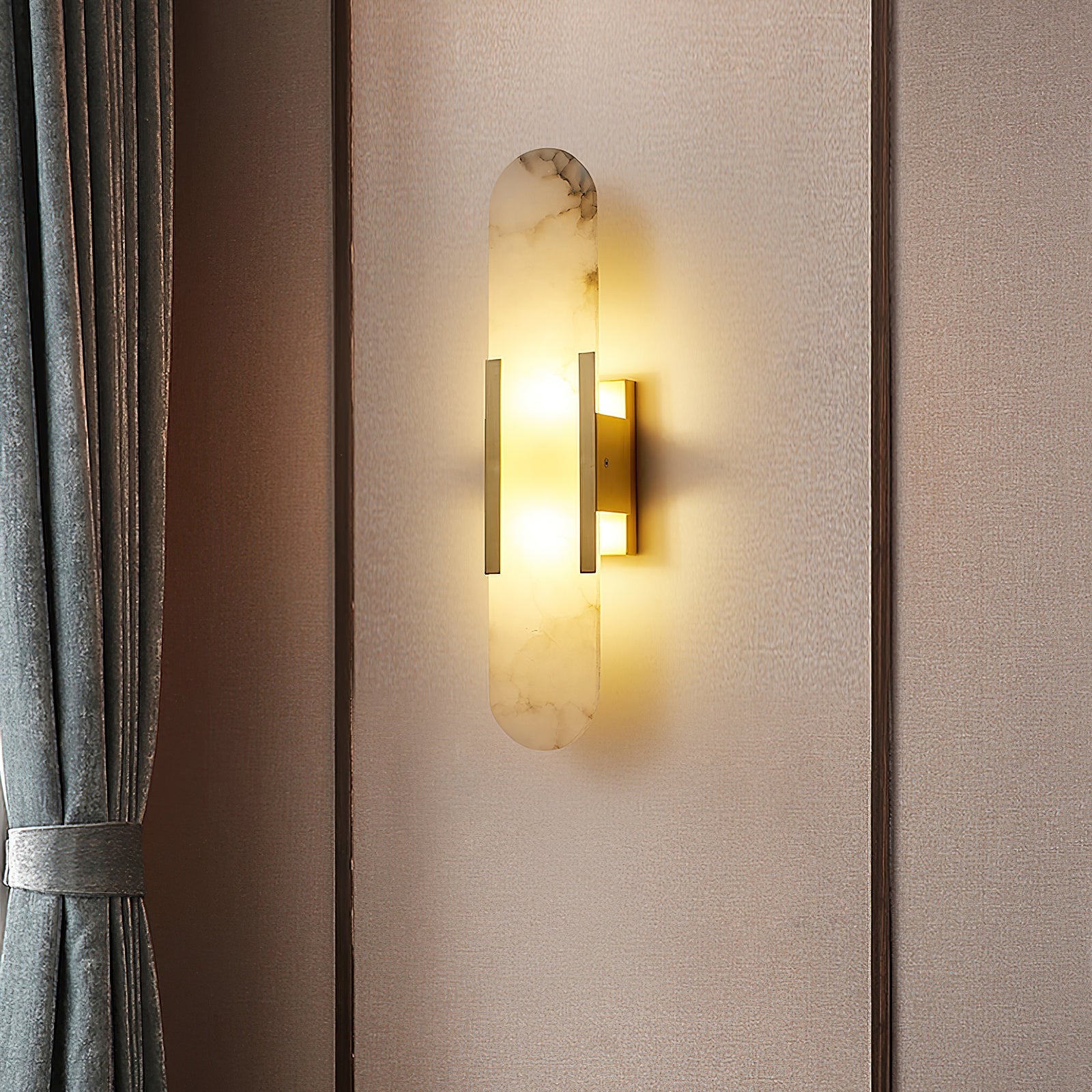 Alabaster Elongated Wall Sconce Light