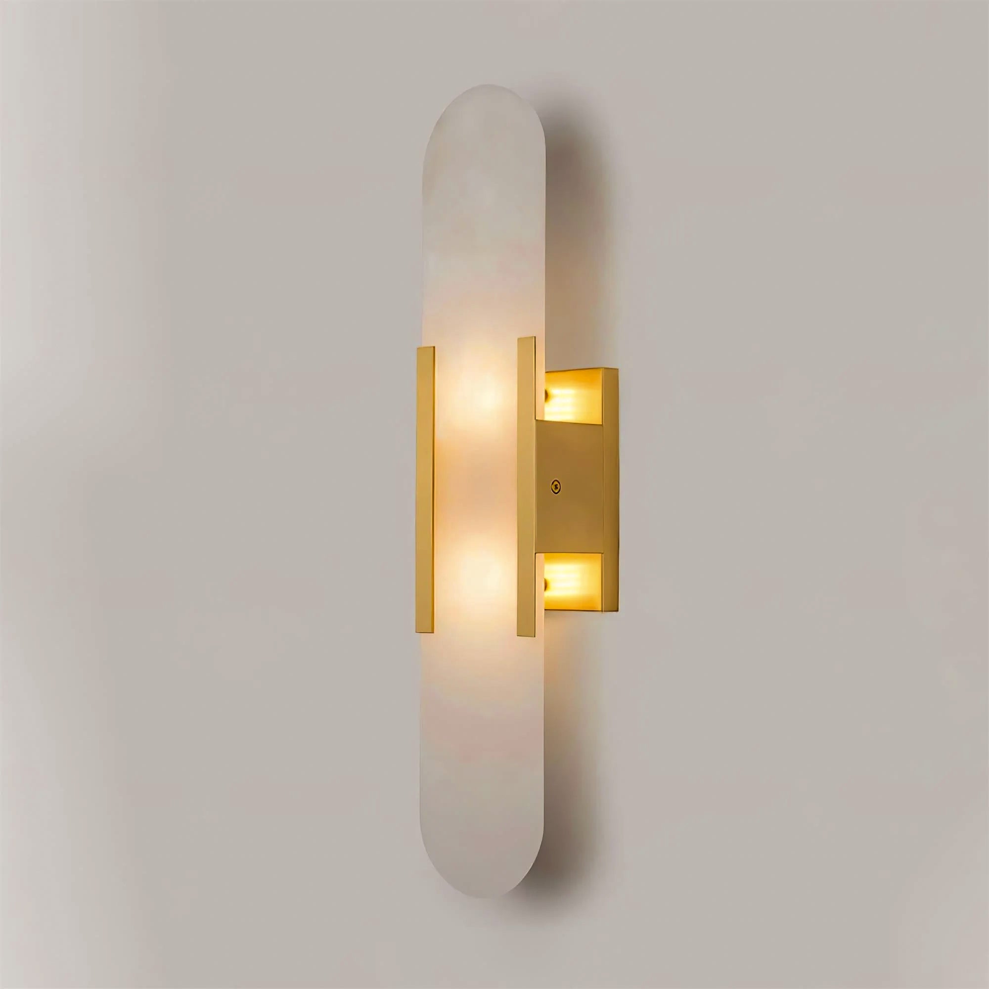 Alabaster Elongated Wall Sconce Light
