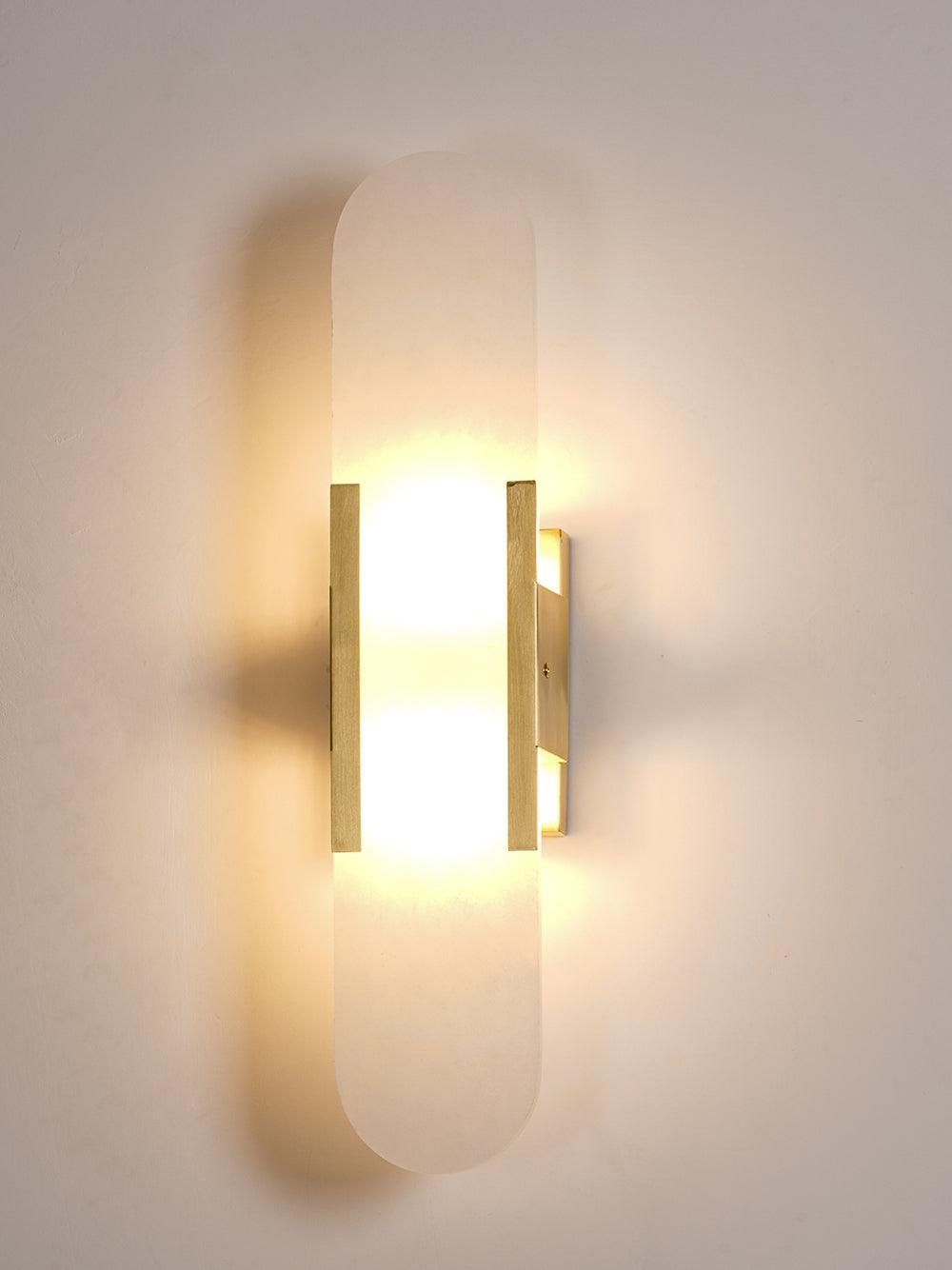 Alabaster Elongated Wall Sconce Light