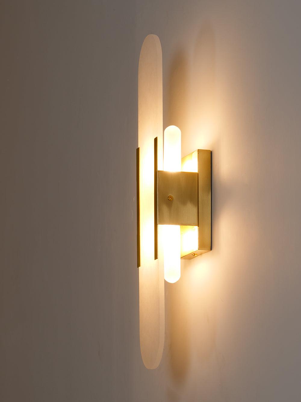 Alabaster Elongated Wall Sconce Light