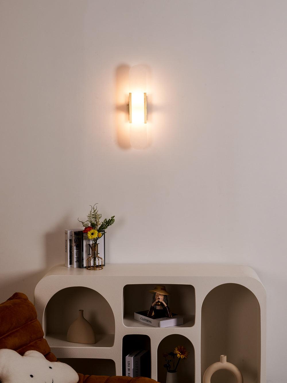 Alabaster Elongated Wall Sconce Light