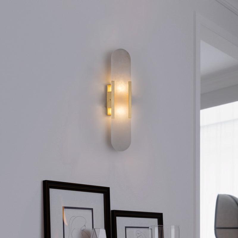 Alabaster Elongated Wall Sconce Light