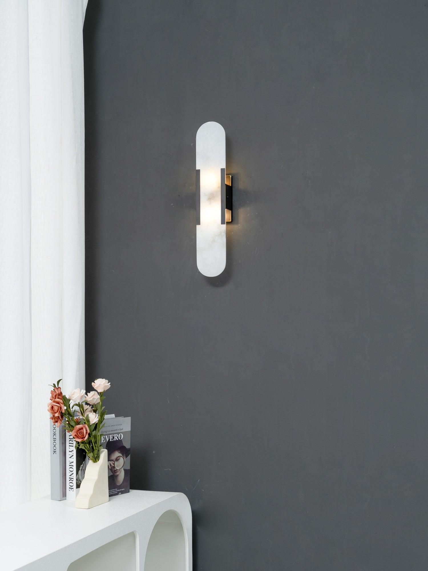 Alabaster Elongated Wall Sconce Light