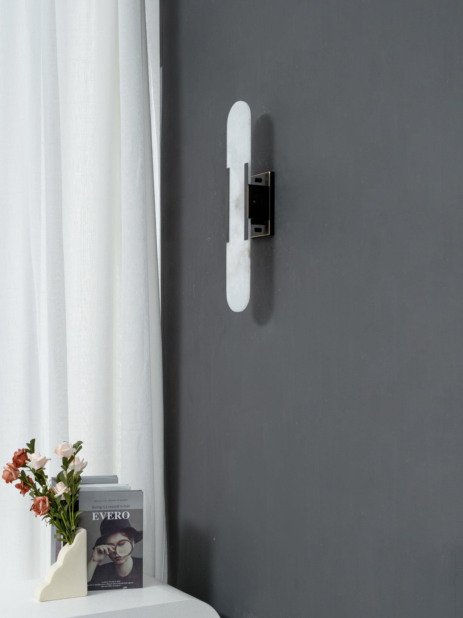 Alabaster Elongated Wall Sconce Light