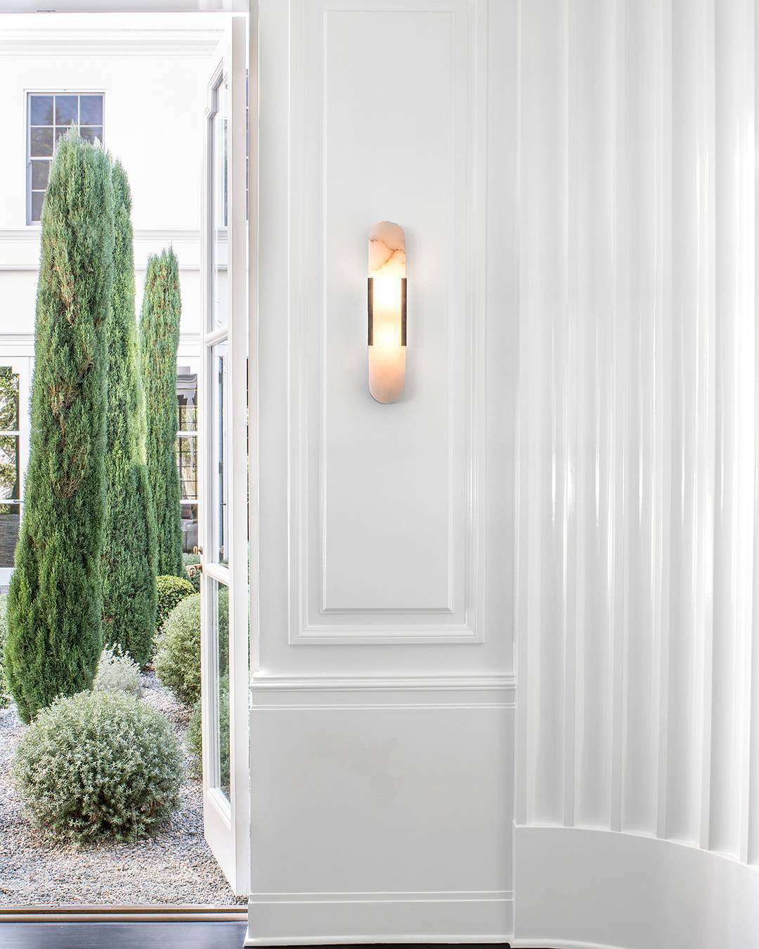 Alabaster Elongated Wall Sconce Light