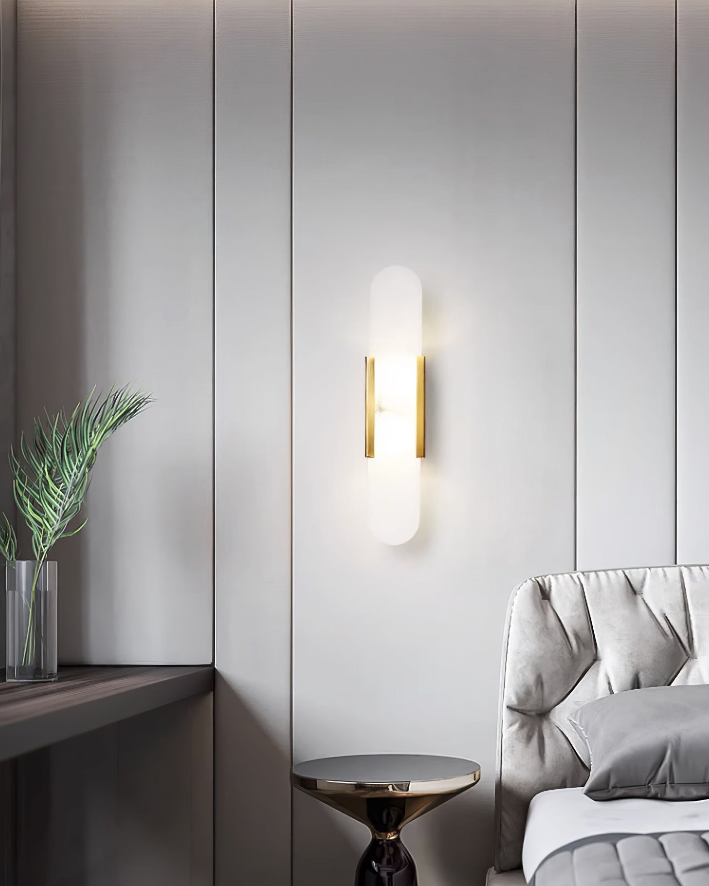 Alabaster Elongated Wall Sconce Light