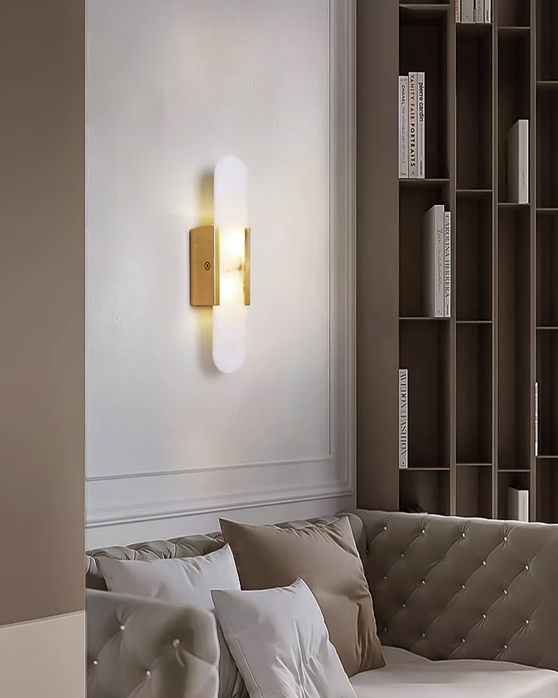 Alabaster Elongated Wall Sconce Light