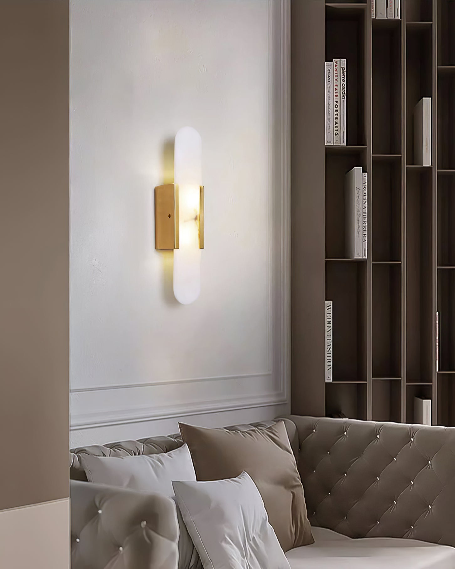 Alabaster Elongated Wall Sconce Light